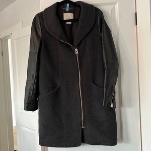 Wilfred wool and leather coat size medium